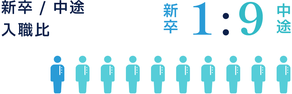 新卒 / 中途入職比